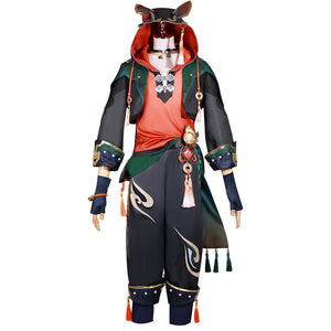 Genshin Impact Gaming Cosplay Costume Min Liyue Lion Boy Jiaming Jia Ming Cos Halloween Outfit