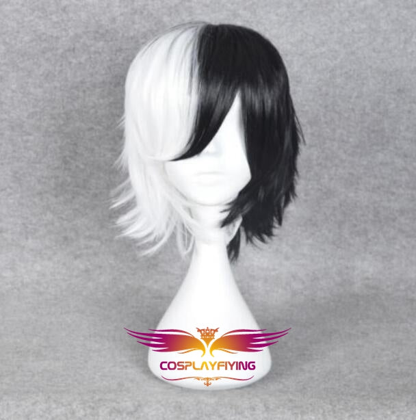 Cosplayflying Buy 101 Dalmatians Deville Cruella De Vil Half White Half Black Layered Cosplay Wig Cosplay for Adult Men Halloween Carnival