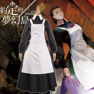 Anime The Promised Neverland Mother Cosplay Costume Women Dress Gothic dress Chef Maid Skirt for Party Girls Clothing