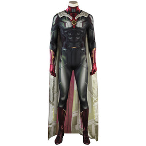 Marvel Avengers 3: Infinity War Vision Jumpsuit Adult Men Cosplay Costume Full Set for Halloween Carnival