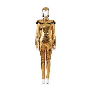 DC 2020 Movie Wonder Woman 1984 Diana Prince Golden Battle Suit Cosplay Costume Halloween Carnival Party Version A