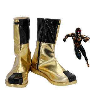 Marvel Comics Avengers Nova Crops Nova Cosplay Shoes Boots Custom Made for Adult Men and Women
