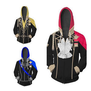 Game Fire Emblem Three Houses Unisex 3D Zip Up Long Sleeve Hoodie Costume for Men Women