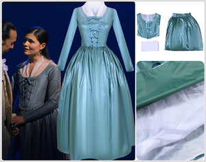 Hamilton Musical Elizabeth Schuyler Blue Stage Concert Dress Cosplay Costume Carnival Halloween