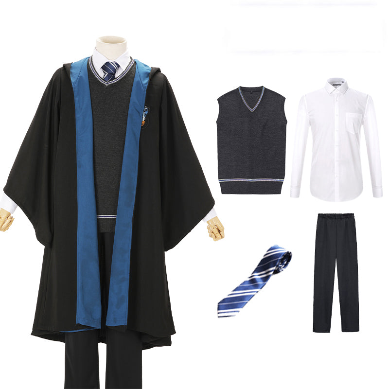 Cosplayflying - Buy Harry Potter Hogwarts Gryffindor Slytherin Ravenclaw Hufflepuff Witch Robe Uniform without Scarf Cosplay Costume Male Halloween Carnival Version A