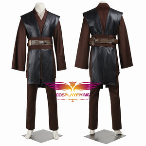 Star Wars Anakin Skywalker Darth Vader Jedi Knight Cosplay Costume Full Set Version A Black Cape for Halloween Carnival