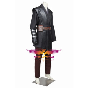 Star Wars Anakin Skywalker Darth Vader Jedi Knight Cosplay Costume Full Set Version B Brown Cape for Halloween Carnival