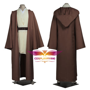 Star Wars Obi Wan Kenobi Jedi Knight Battle Robe Adult Men Cosplay Costume Full Set for Halloween Carnival