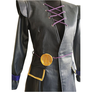 JoJo's Bizarre Adventure Leone Abbacchio Cosplay Costume Men Suit Black Trench Coat