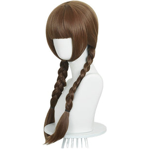 Adult Girls Addams Agnes Cosplay Wig Brown Hair