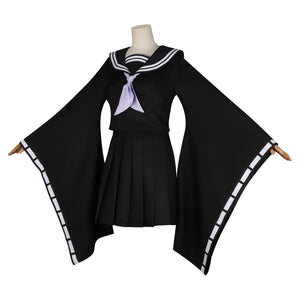 Adult Girls Blue Anime Archive Yuzu Cosplay Costume Black Sailor Suit
