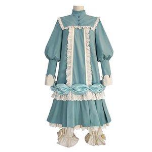 Anime Card Captor Sakura Cosplay Costume Blue dress Cute Lolita Halloween Clothing