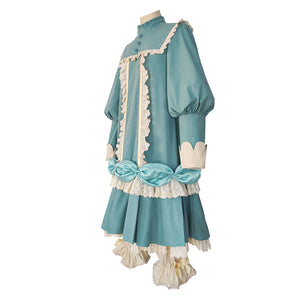 Anime Card Captor Sakura Cosplay Costume Blue dress Cute Lolita Halloween Clothing