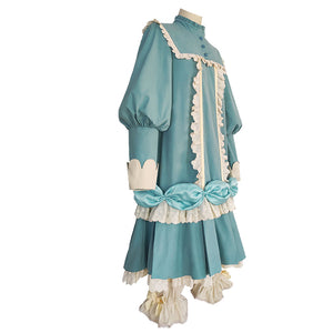 Anime Card Captor Sakura Cosplay Costume Blue dress Cute Lolita Halloween Clothing