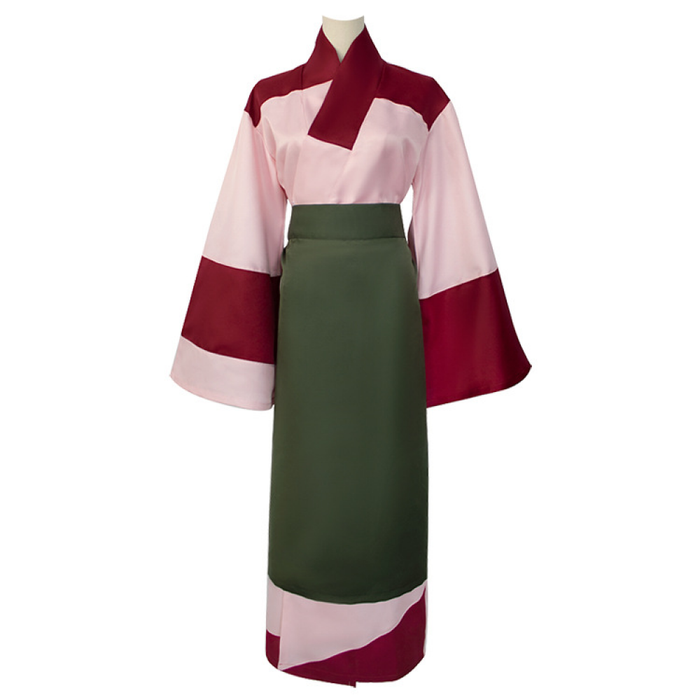 Anime Inuyasha Sango Cosplay Costume Kimono Samurai Combat Attire Halloween Clothing Set