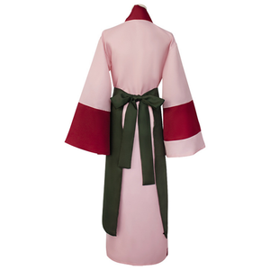 Anime Inuyasha Sango Cosplay Costume Kimono Samurai Combat Attire Halloween Clothing Set