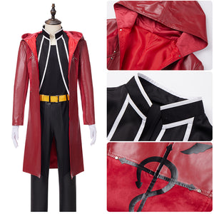 Anime Fullmetal Alchemist Edward Elric Cosplay Costume Red Windbreaker Halloween Set