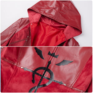 Anime Fullmetal Alchemist Edward Elric Cosplay Costume Red Windbreaker Halloween Set