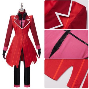 Anime Hazbin Hotel Alastor Cosplay Costume Suit Jacket Coat Shirt Pants for Halloween Carnival