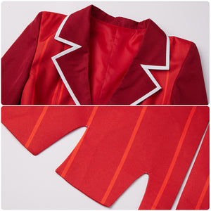 Anime Hazbin Hotel Alastor Cosplay Costume Suit Jacket Coat Shirt Pants for Halloween Carnival