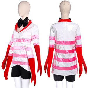 Hazbin Hotel Angel Dust Cosplay Costume Double Glove Design Halloween Clothing