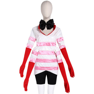 Hazbin Hotel Angel Dust Cosplay Costume Double Glove Design Halloween Clothing