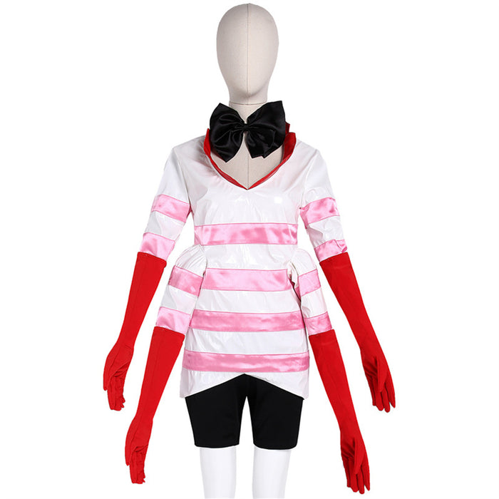 Hazbin Hotel Angel Dust Cosplay Costume Double Glove Design Halloween Clothing