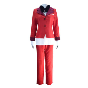 Anime Hazbin Hotel Charlie Cosplay Costume Red Halloween Party Uniform With Gloves