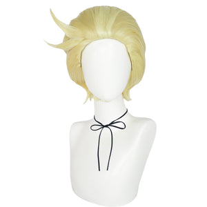 Anime Hazbin Hotel Lucifer Morningstar Cosplay Wig Yellow short hair Halloween Party Hairpiece