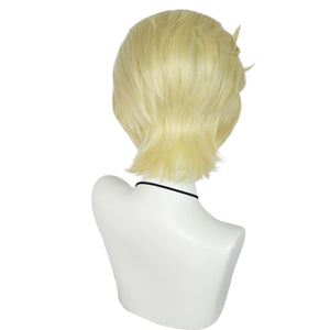 Anime Hazbin Hotel Lucifer Morningstar Cosplay Wig Yellow short hair Halloween Party Hairpiece