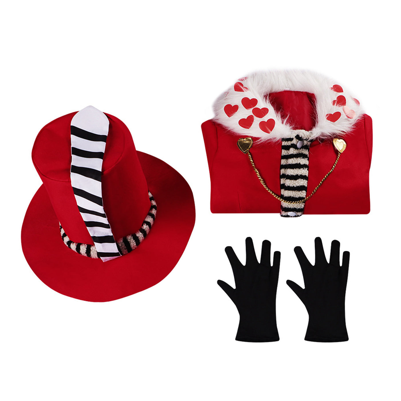 Hazbin Hotel Valentino Cosplay Costume Red Long Coat with Hat and Gloves -  Cosplayflying