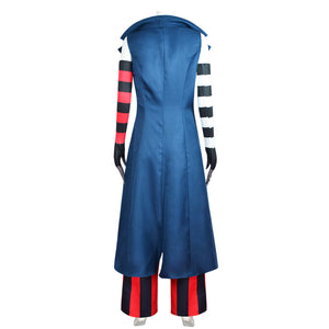 Hazbin Hotel Velvet Cosplay Costume Printed Striped Halloween Party Anime Show Attire