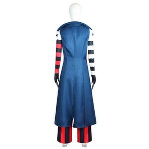 Hazbin Hotel Velvet Cosplay Costume Printed Striped Halloween Party Anime Show Attire