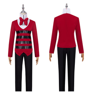 Anime Hazbin Hotel Vox Cosplay Costume Blue Suit Jacket Sweatshirt Pants for Halloween Carnival