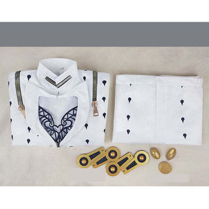 Anime JoJo's Bizarre Adventure Bruno Buccellati Cosplay Costume White Suit Set