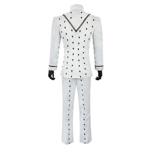 Anime JoJo's Bizarre Adventure Bruno Buccellati Cosplay Costume White Suit Set