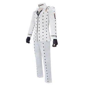 Anime JoJo's Bizarre Adventure Bruno Buccellati Cosplay Costume White Suit Set