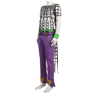 Anime JoJo's Bizarre Adventure Diavolo Cosplay Costume Hollow Top Halloween Carnival Clothing