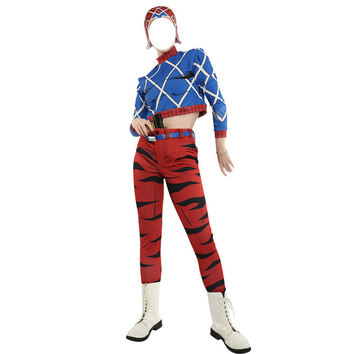 Anime JoJo's Bizarre Adventure Guīdo Mista Cosplay Costume Printed Jacket with Hood