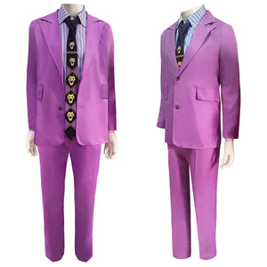 Anime JoJo's Bizarre Adventure Kira Yoshikage Cosplay Costume Halloween Suit Set