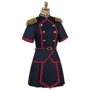 Anime Chained Soldier Mato Seihei no Slave Uzen Kyoka Cosplay Costume Black Combat Uniform Set Suit