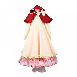 Hetalia World Stars Belgium Cosplay Costume Dress Hooded Shawl Lolita Girl Halloween Christmas Suits