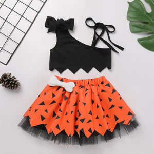 Baby Halloween Outfits Caveman Dog Bone Costume Girl Dress Up Clothes Prehistoric Family Cosplay