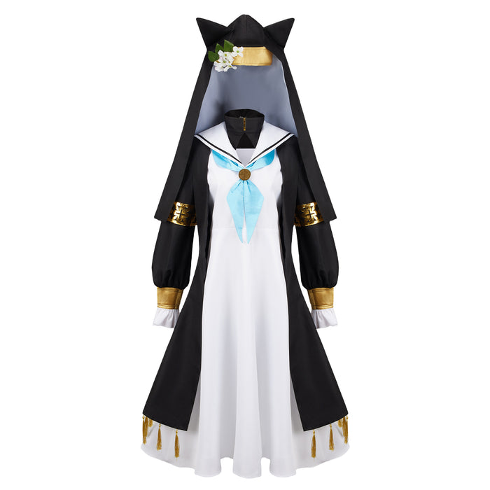 Blue Archive Iochi Mari Cosplay Costume Suit Dress Cape Halloween Outfit