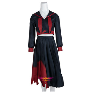 Blue Archive Kenzaki Tsurugi Cosplay Costume Black Suit Sweatshirt Tops Skirt for Halloween Outfit