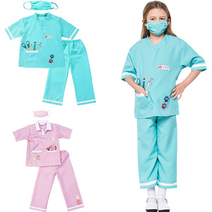 Children Doctors Professional Experience Game Clothes Kid Veterinary Performance Costume