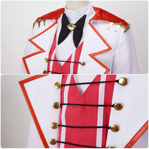 Hazbin Hotel Lucifer Morning Star Cosplay Costume White Tailcoat Set Party Uniform