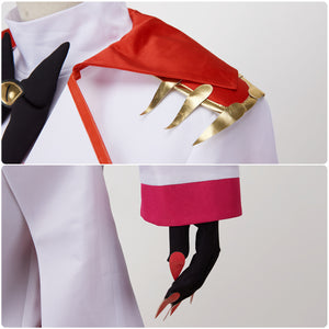 Hazbin Hotel Lucifer Morning Star Cosplay Costume White Tailcoat Set Party Uniform