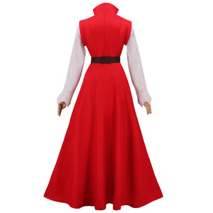 Anime Disenchantment Bean Queen Red Hegemonic Dress with Crown Stage Performance Clothing