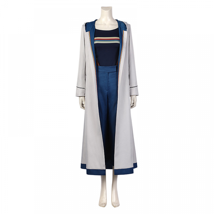 13th Doctor Who Series Time Traveller Jodie Cosplay Costume Trench Coat Prison Uniform Shirt For Women Adult